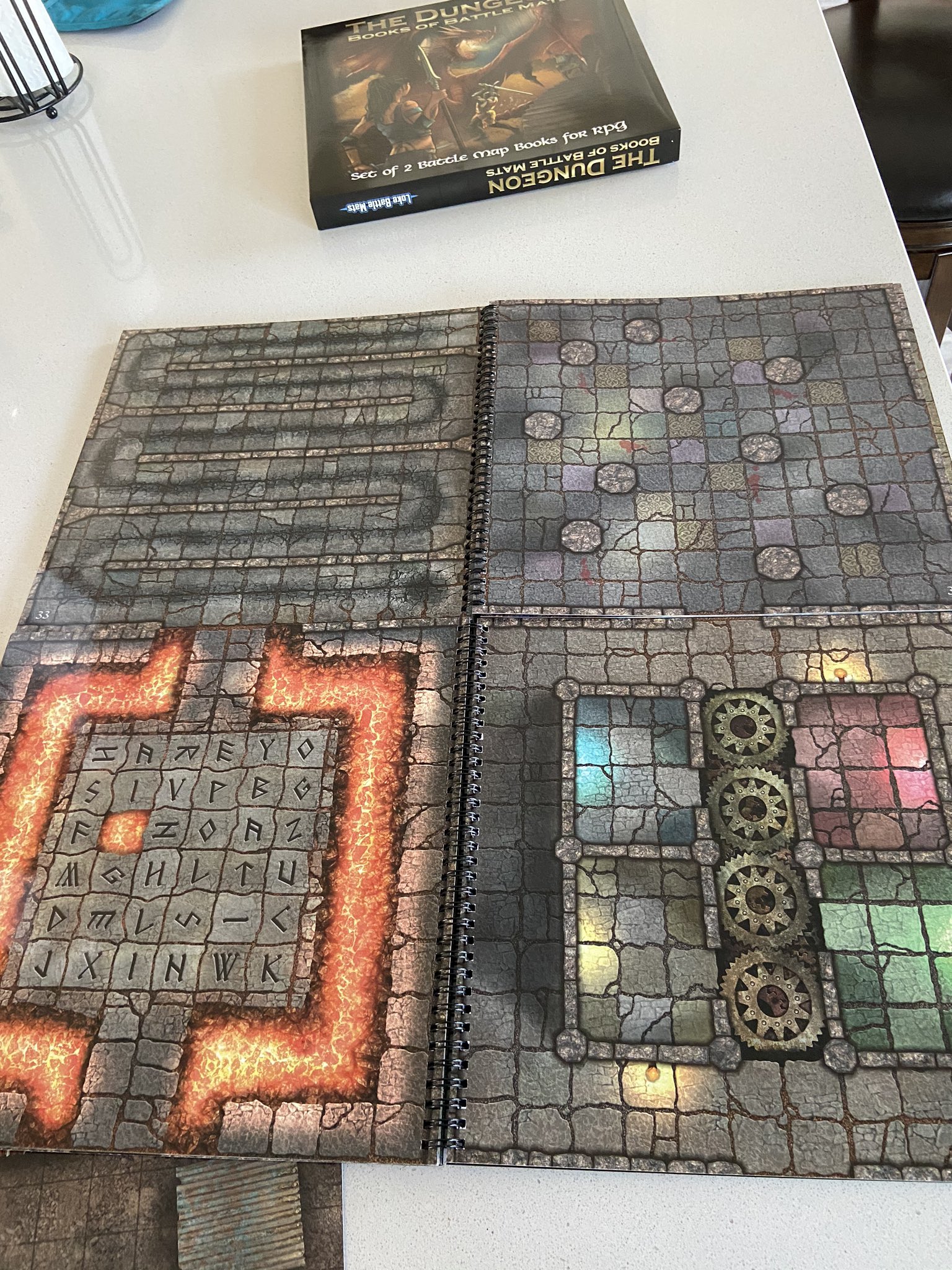RPG Product Review: The Dungeon Books of Battle Mats – Dice Monkey